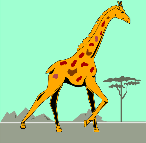 Cartoon giraff vektorbild