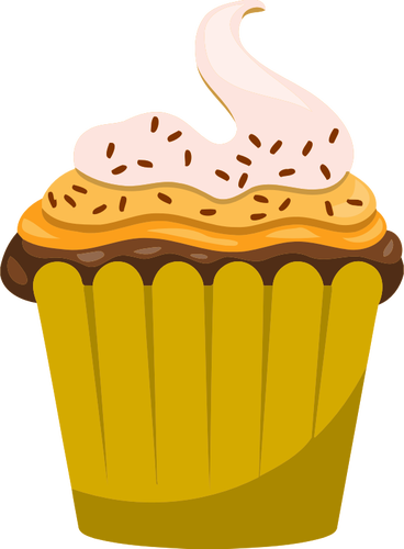 Cupcake de crème pâtissière
