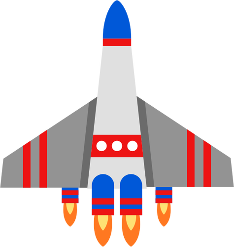 Image colorée de vaisseau spatial