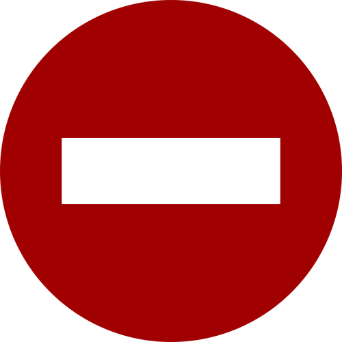 Zabronione ulica znak