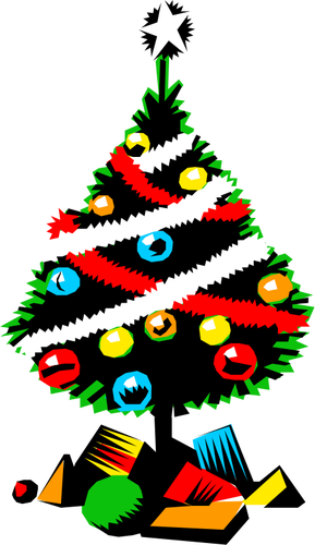 Pohon Natal dengan hadiah