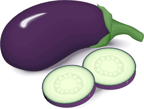 Aubergine mit Scheiben