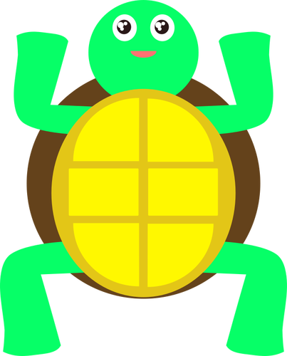 Зеленая черепаха векторное изображение