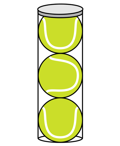 Piłki tenisowe w cylindrze