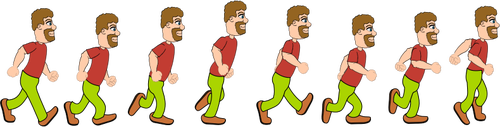 Mannen sprite sheet