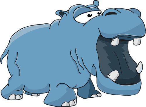 Hippopotamus vector illustration