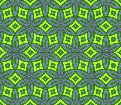 Teste padrão geométrico verde e azul