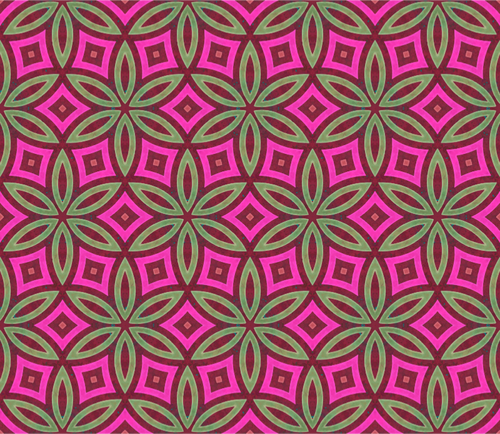 Geometrical pink and green pattern