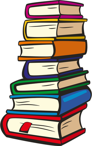 Stack of books vector illustration