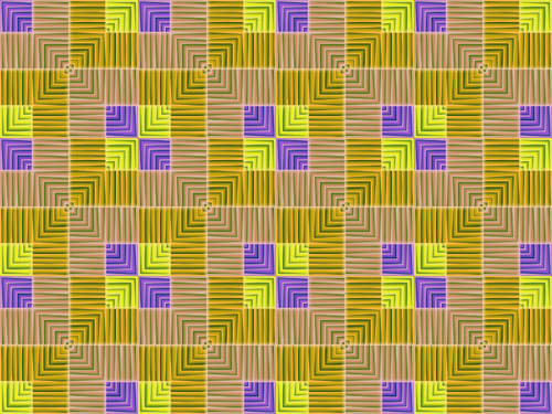 Purpurfargede og gule flis mønster