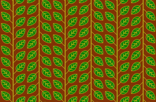 Leafy pattern with red background