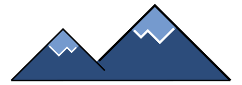 Schnee Berg minimal Symbol