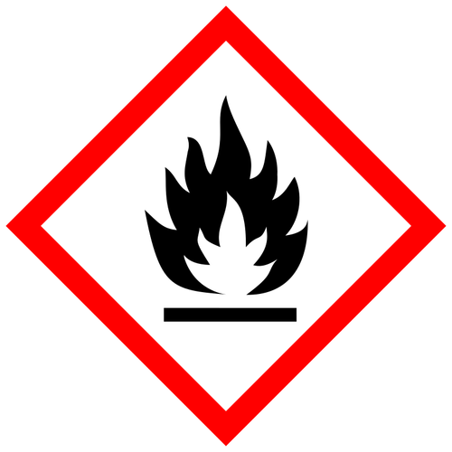 Substances inflammables avertissement