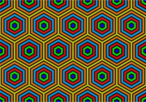 六角形のカラフルなパターン