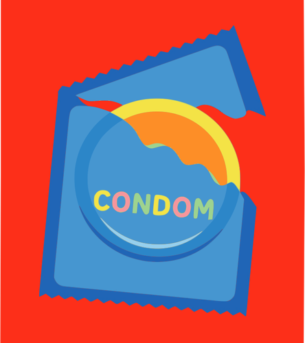 Geöffnete Kondom
