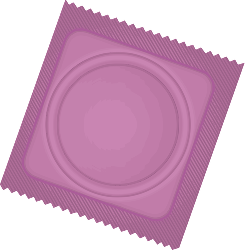 Paket merah muda kondom