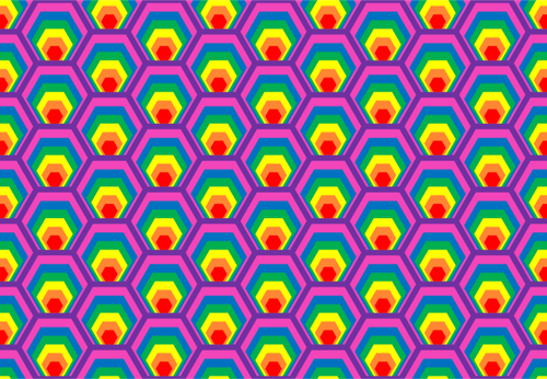 Patrón de colorido hexágono