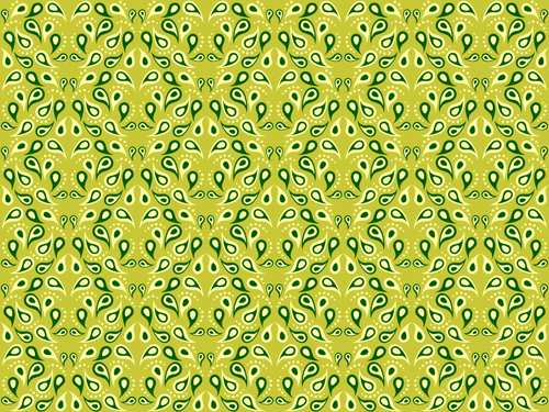 Grønn og gul mønster med detaljer