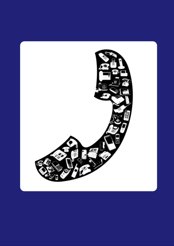 Phone sign vector image