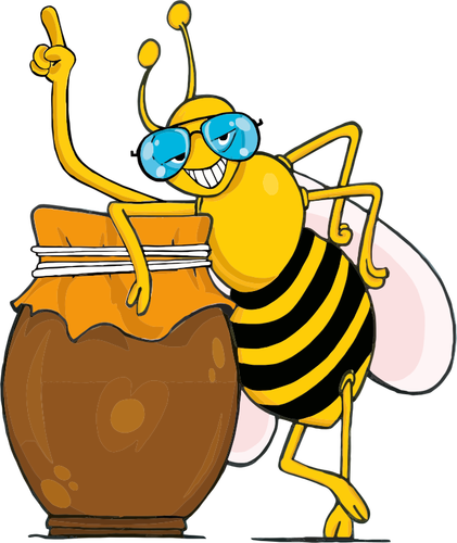 Grinning honey bee