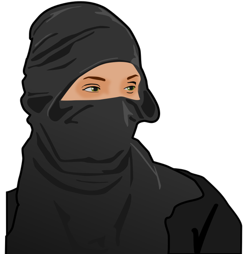 Wanita ninja vektor gambar