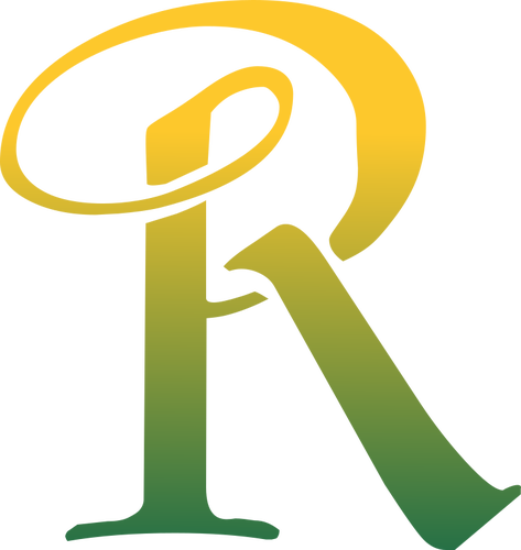 R in groen en geel