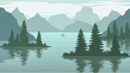 Digitalen Landschaft-Vektor-illustration