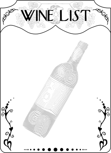 Imagem vetorial de lista do vinho