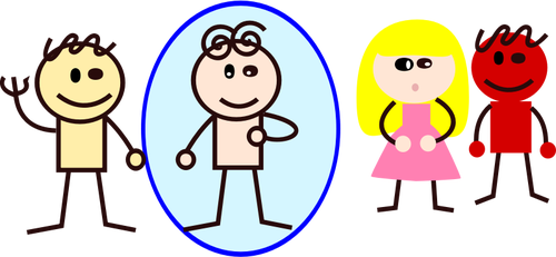 Masculin şi feminin doodles colorate