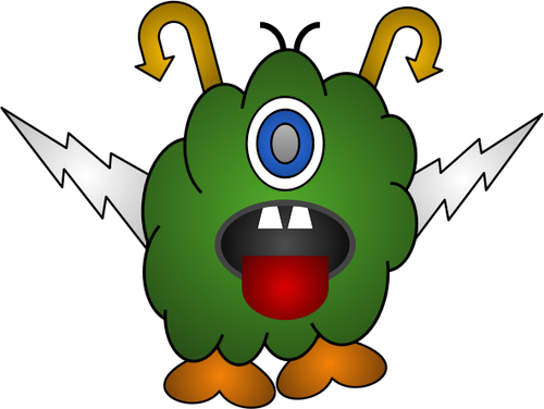 Cartoon One-Eyed Monster