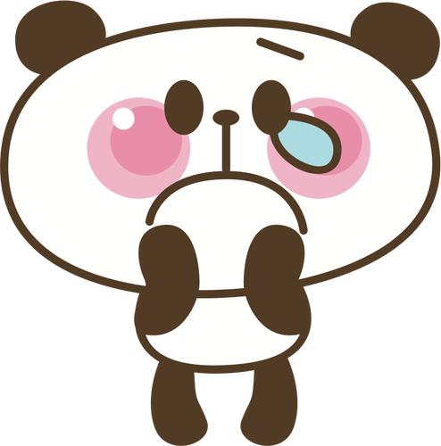 Panda triste dessin