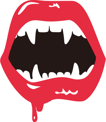 Halloween krvavé ústa