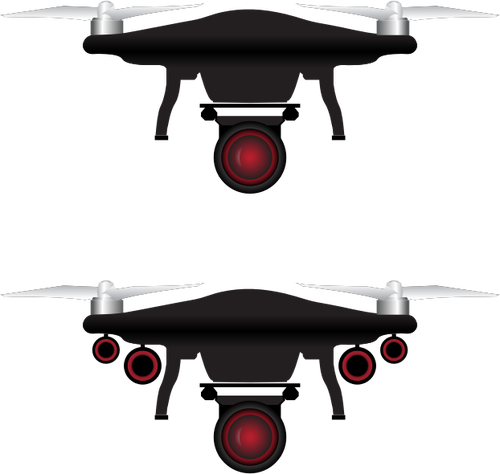 Dos drones de cámara