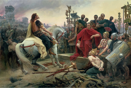 Vercingetorix رمي أسفل أسلحته عند أقدام يوليوس قيصر