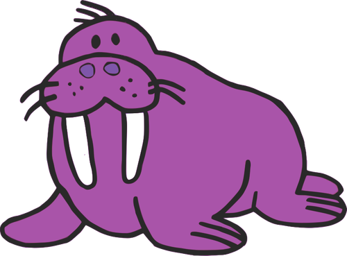 Walrus in pink color