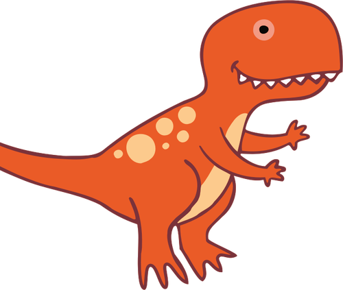 Dinosauro in colore arancione