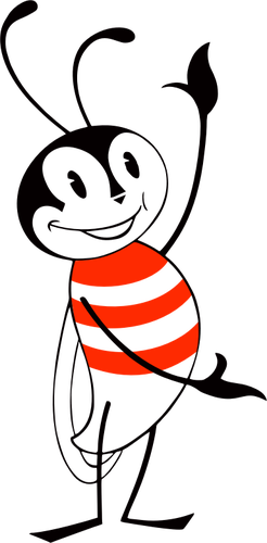 행복 한 애니메이션된 꿀벌