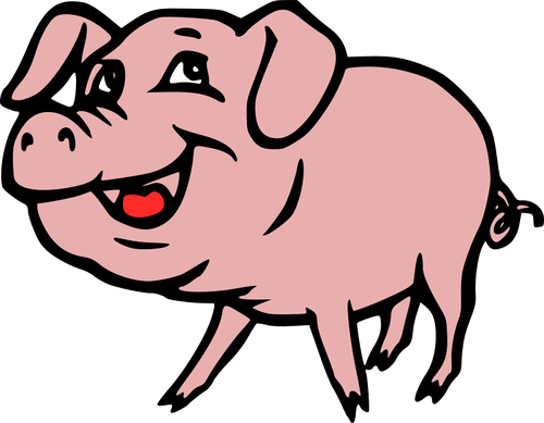 Uśmiechający się świnia