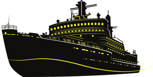 Schip silhouet vector afbeelding