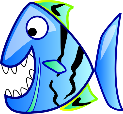 Piranha in stile cartone animato