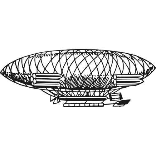 Vintage airship vector drawing