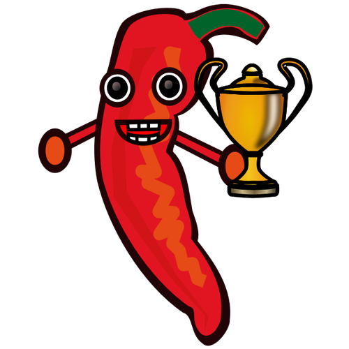 Piment avec un trophée