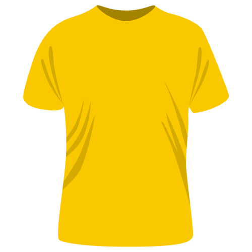 黄色T恤模板