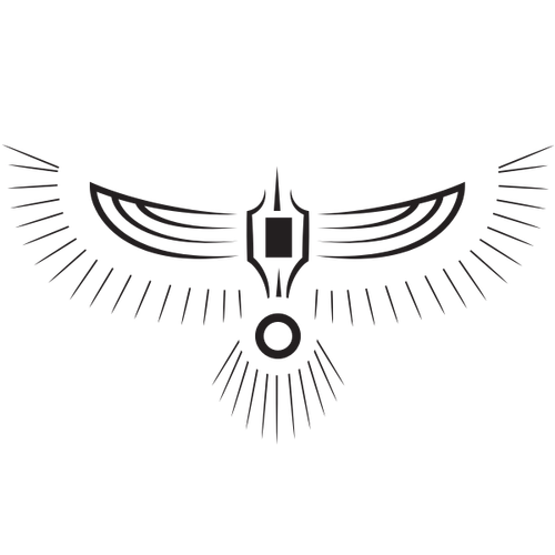 Symbole de silhouette de totem d’aigle