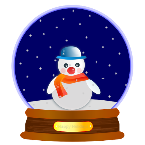 Bonhomme de neige de globe de neige