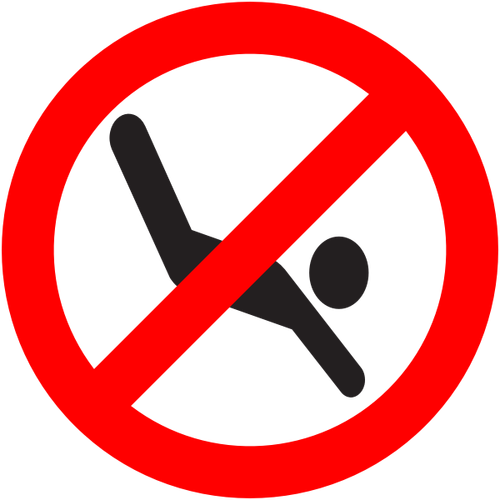 No Diving Warning Sign