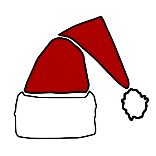 Cappello di Babbo Natale rosso e bianco