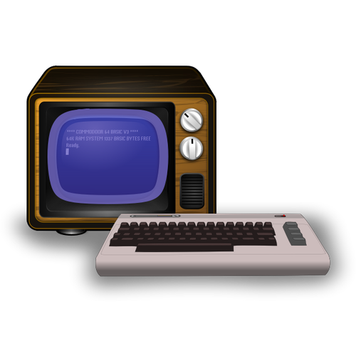 Retro PC with TV set