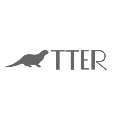 Logotipo de tipografía de nutria