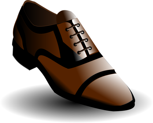 Image vectorielle de chaussures hommes noirs et bruns